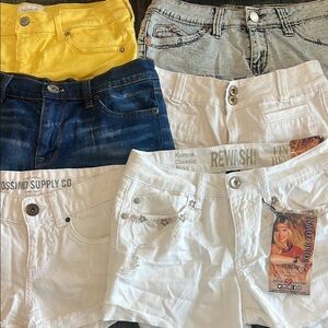 Rewash White Denim Shorts